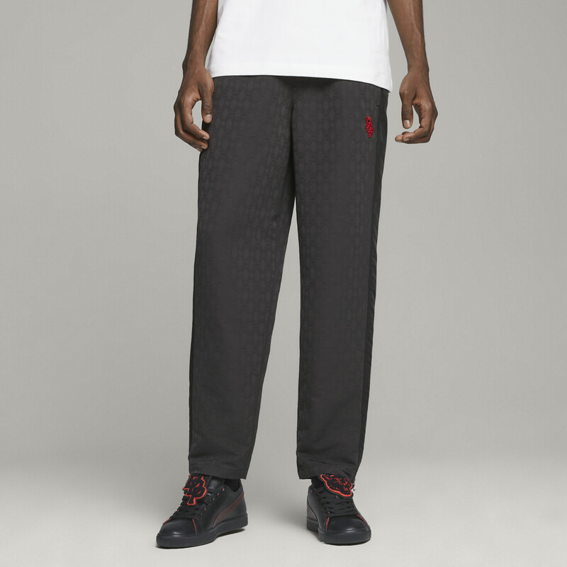 

Men's PUMA X DAPPER DAN T7 Relaxed Fit Pants, Black