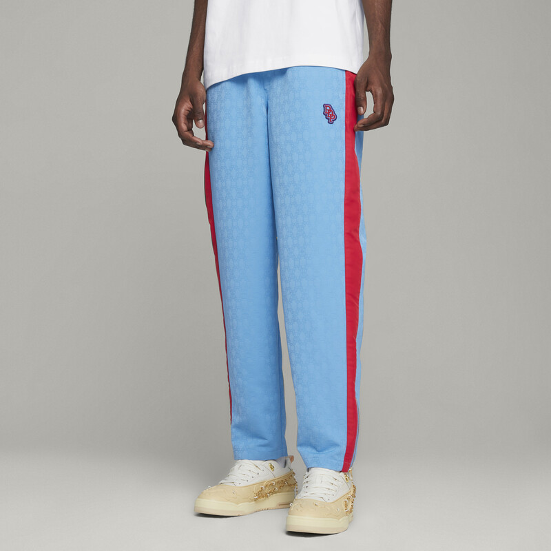 

Men's PUMA X DAPPER DAN T7 Relaxed Fit Pants, Black/blue