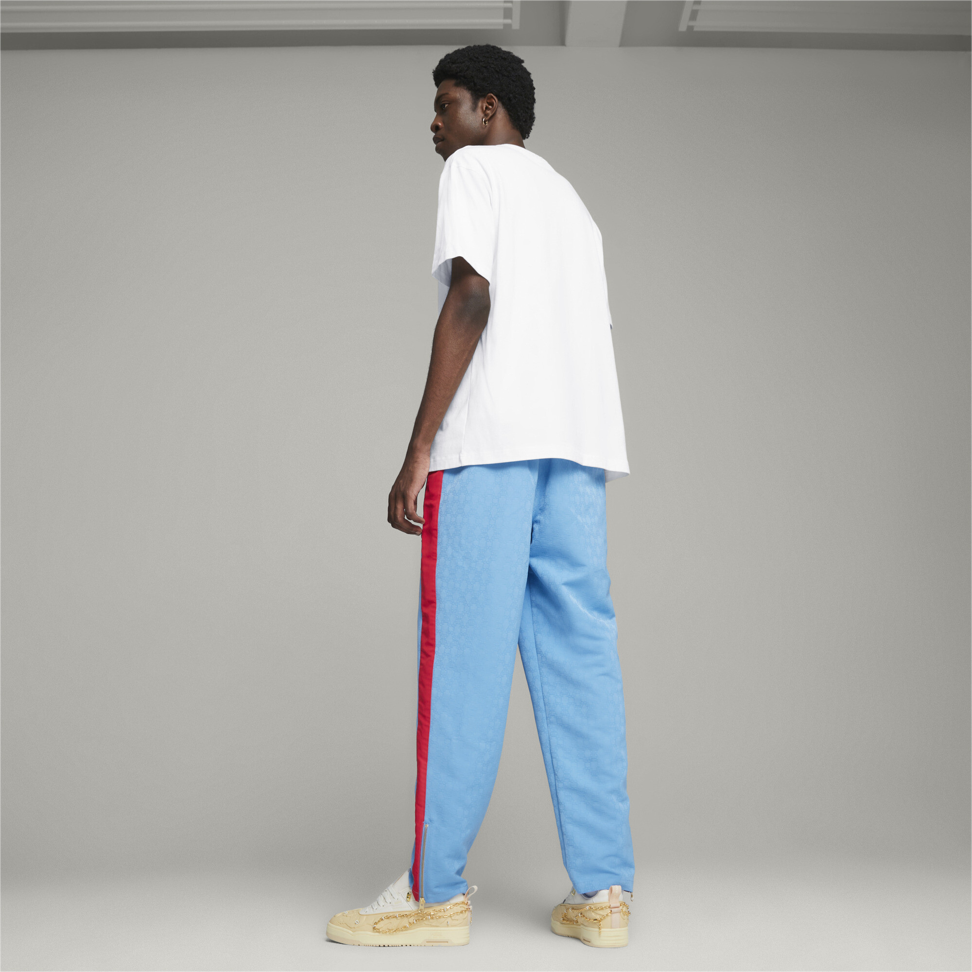 Men's PUMA X DAPPER DAN T7 Pants In Blue, Size 2XL
