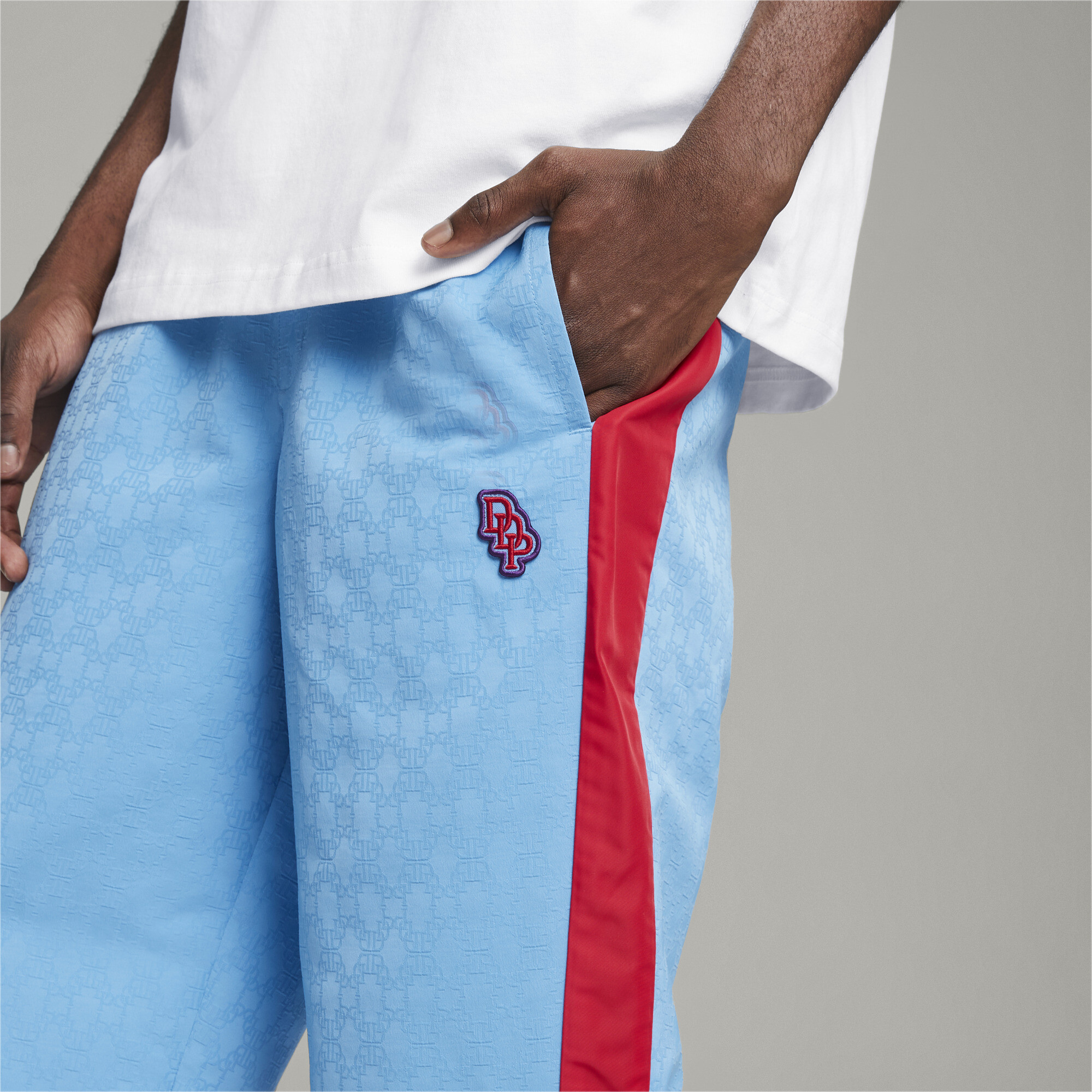 Men's PUMA X DAPPER DAN T7 Pants In Blue, Size Medium