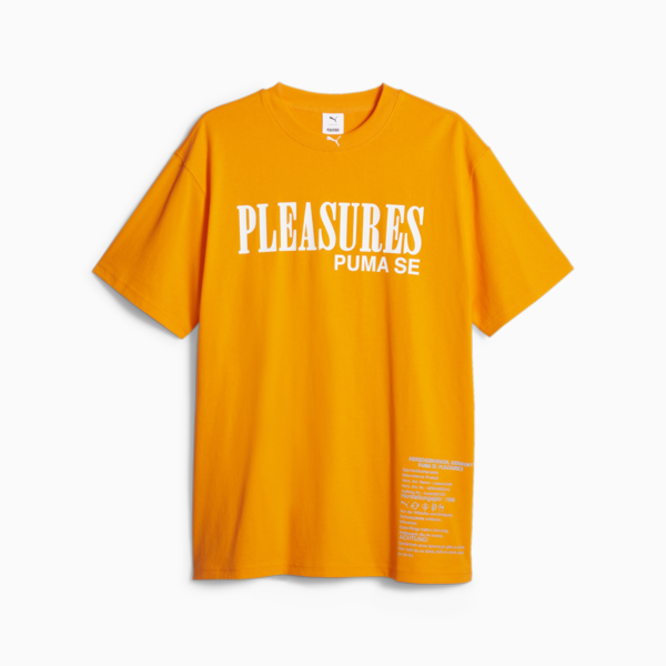 Remera PUMA x PLEASURES Typo, Orange Glo, large-ARG