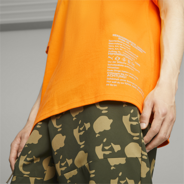 PUMA x PLEASURES Men's Tee, Orange Glo, large-ZAF