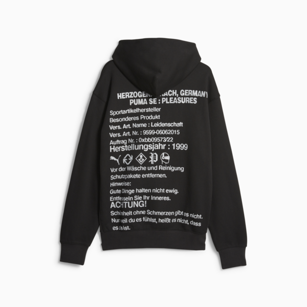 PUMA x PLEASURES Men's Hoodie, PUMA Black, large-ZAF
