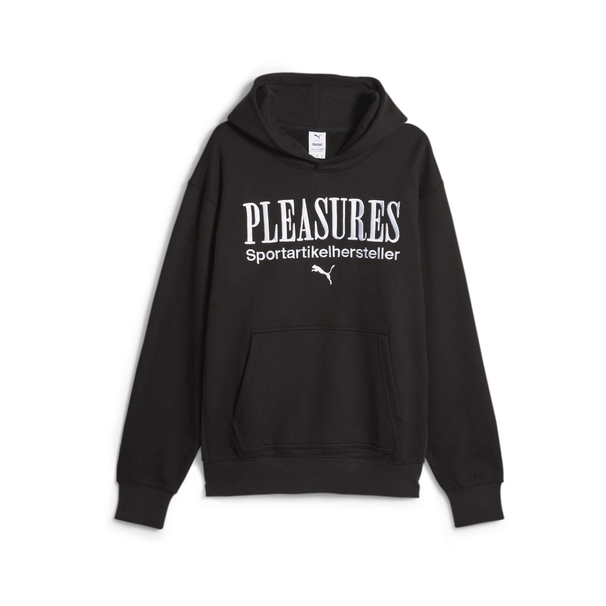 Men's PUMA X PLEASURES Hoodie In Black, Size XL