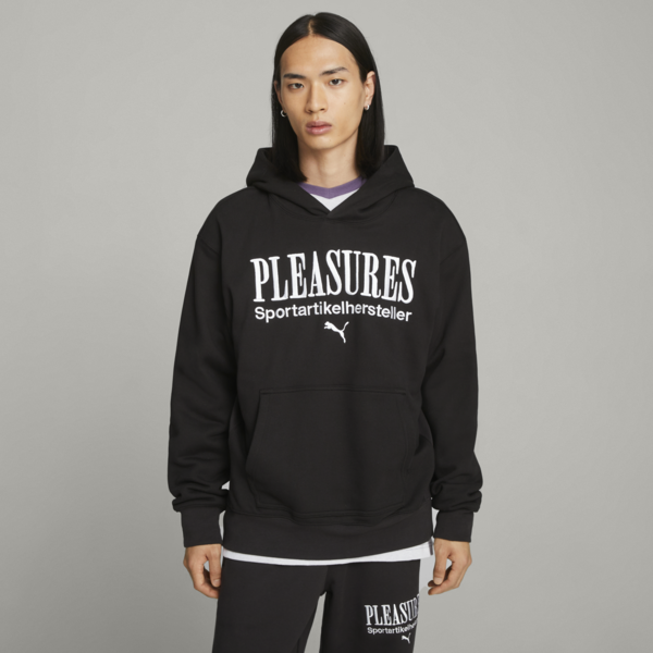 PUMA x PLEASURES Men's Hoodie, PUMA Black, large-ZAF