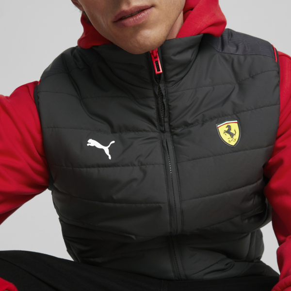 Scuderia Ferrari Race Men's Padded Vest, PUMA Black, large-ZAF