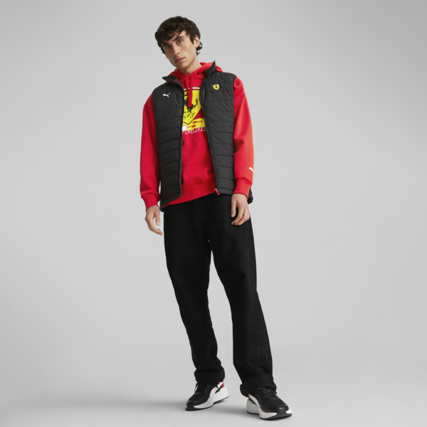 Scuderia Ferrari Race Men's Padded Vest, PUMA Black, large-ZAF