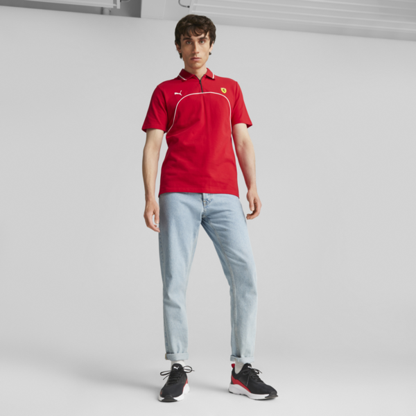 Scuderia Ferrari Men's Polo, Rosso Corsa, large-ZAF