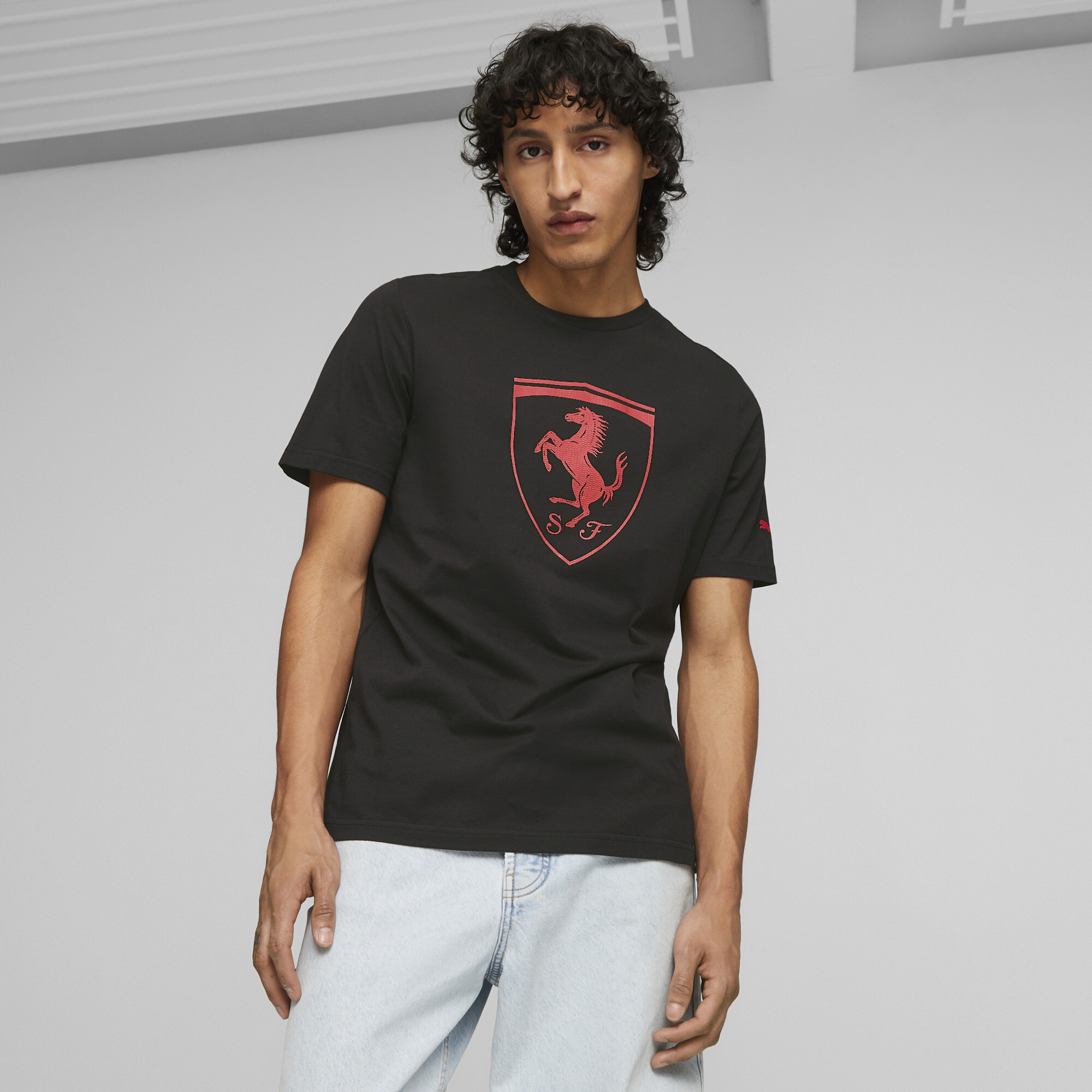 Scuderia Ferrari Race Big Shield Men's Motorsport Tee | | PUMA