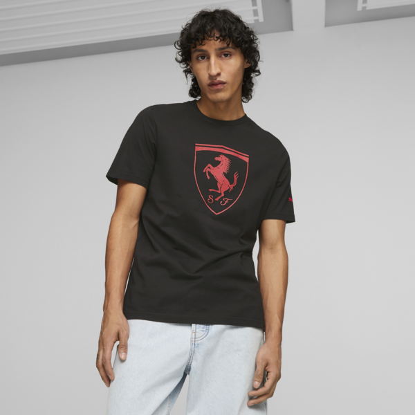 Remera deportiva para hombre Scuderia Ferrari Race, PUMA Black, large-ARG