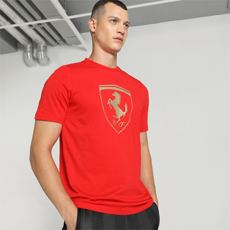 Men's PUMA Scuderia Ferrari Race Big Shield T-shirt in Red size S