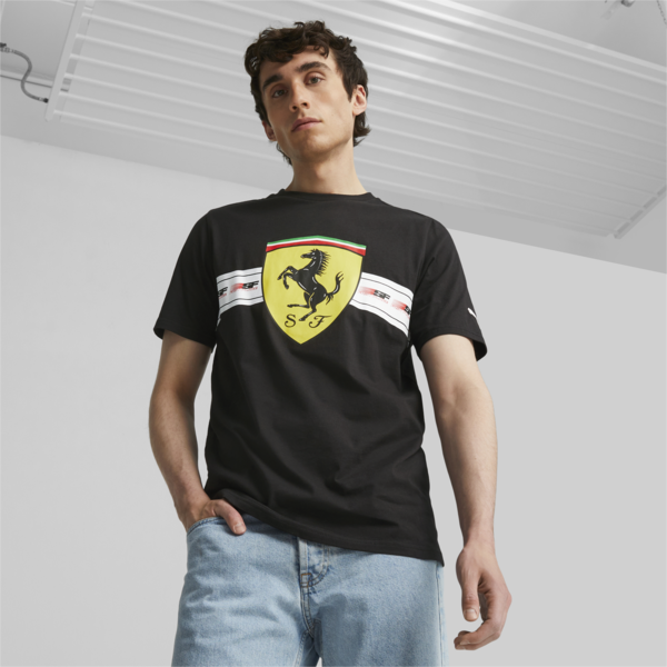 Scuderia Ferrari Men's Motorsport Tee, PUMA Black, large-MEX