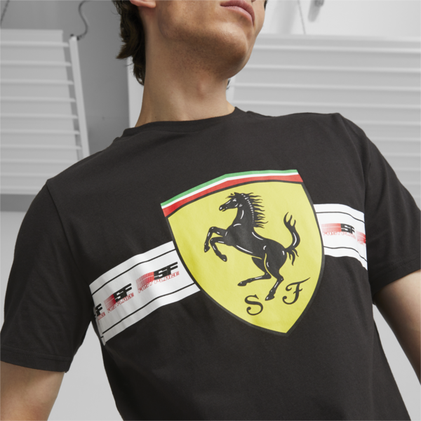 Scuderia Ferrari Men's Motorsport Tee, PUMA Black, large-MEX