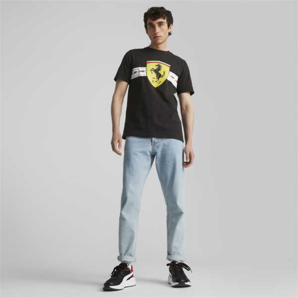 Scuderia Ferrari Men's Motorsport Tee, PUMA Black, large-MEX
