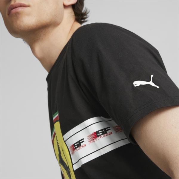 Scuderia Ferrari Men's Motorsport Tee, PUMA Black, large-MEX