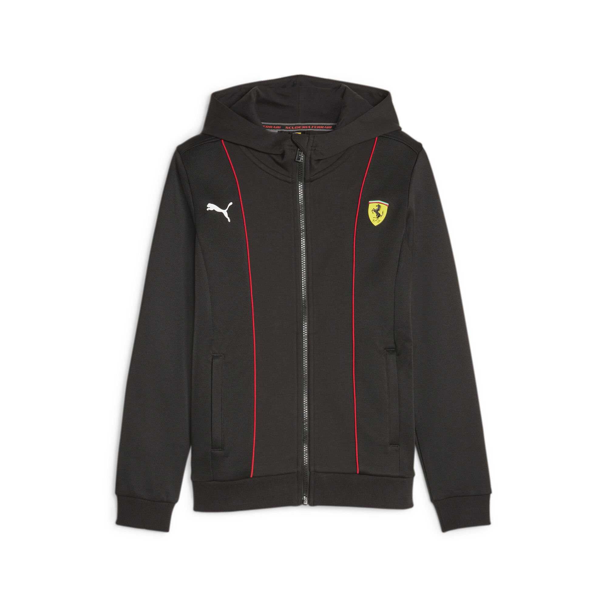 Puma Scuderia Ferrari Race HDD Youth Sweat Jacket, Black, Size 15-16Y, Clothing