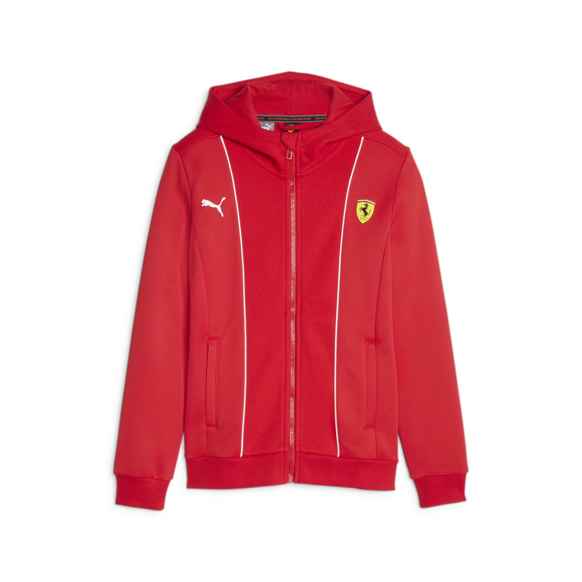 Puma Scuderia Ferrari Race HDD Youth Sweat Jacket, Red, Size 7-8Y, Clothing