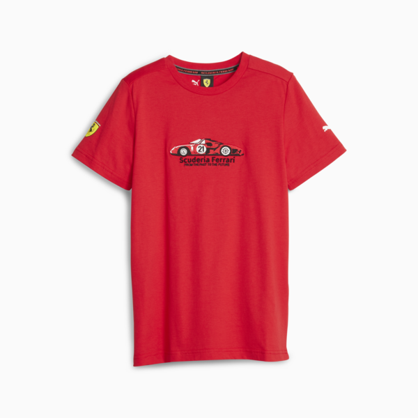 Scuderia Ferrari Youth Motorsport Tee, Rosso Corsa, large-ZAF
