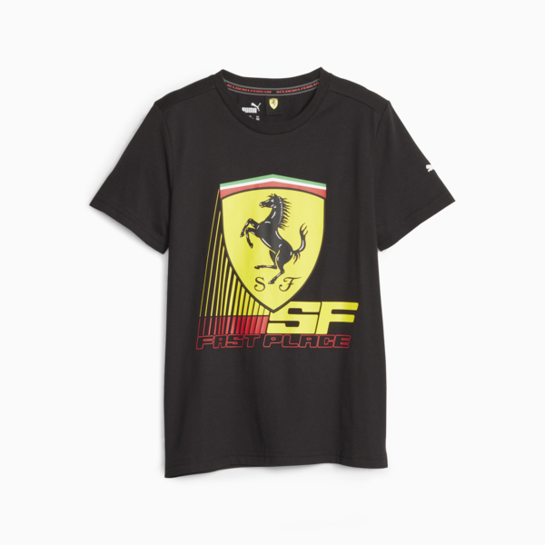 Scuderia Ferrari Youth Motorsport Tee, PUMA Black, large-ZAF