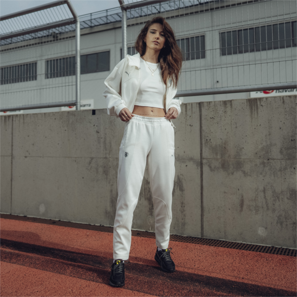 Scuderia Ferrari Style Women's Sweatpants, Warm White, large-ZAF