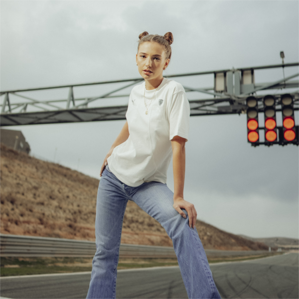 Scuderia Ferrari Style Women's Tee, Warm White, large-ZAF