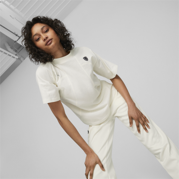 Scuderia Ferrari Style Women's Tee, Warm White, large-ZAF