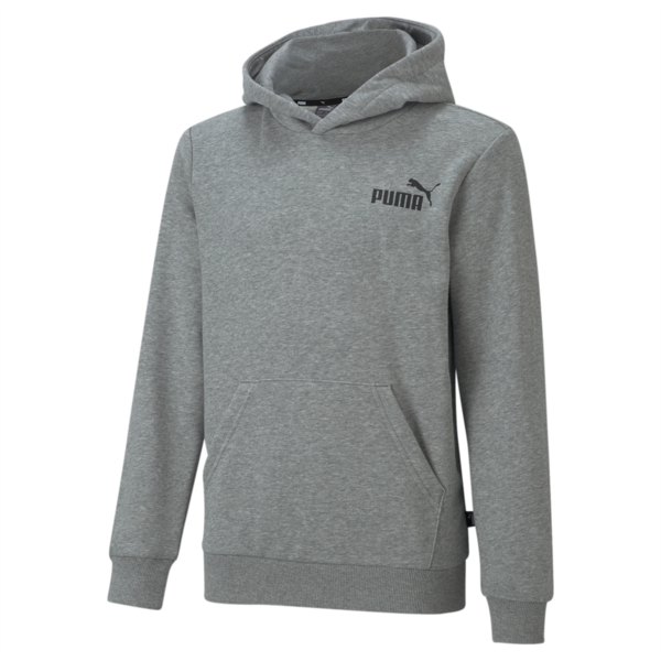 Buzo para niños con capucha y logotipo pequeño Essentials, Medium Gray Heather, large-ARG
