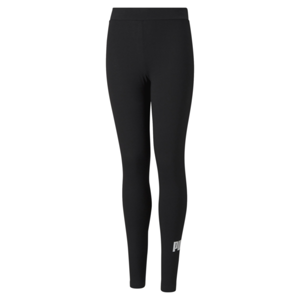 Calzaas juveniles Essentials con logotipo, PUMA Black, large-ARG