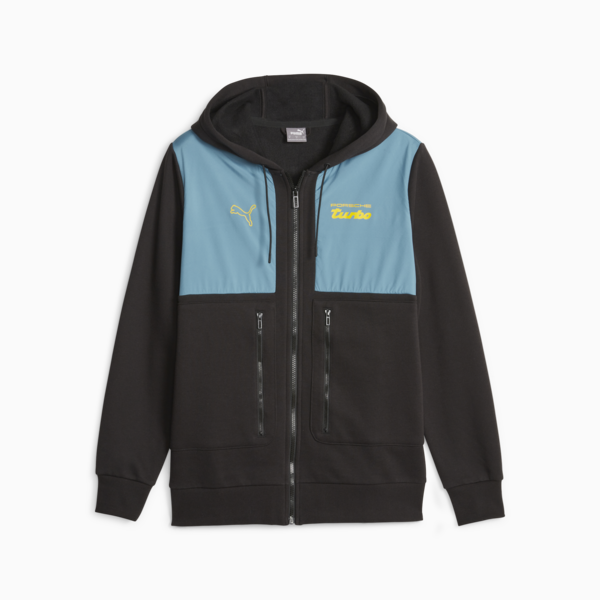 Porsche Legacy Hooded Sweat Jacket, PUMA Black, large-ZAF