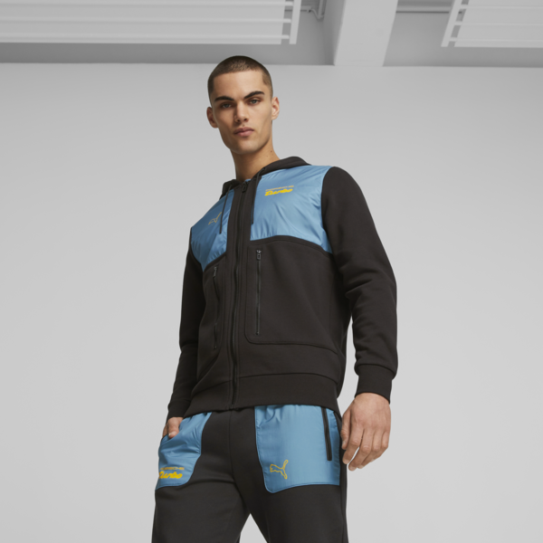 Porsche Legacy Hooded Sweat Jacket, PUMA Black, large-ZAF