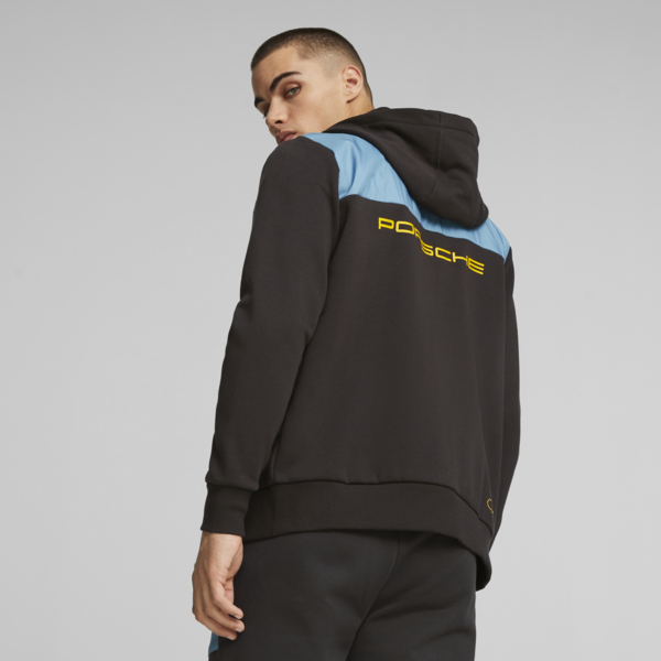 Porsche Legacy Hooded Sweat Jacket, PUMA Black, large-ZAF