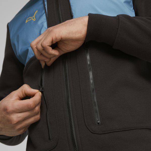 Porsche Legacy Hooded Sweat Jacket, PUMA Black, large-ZAF
