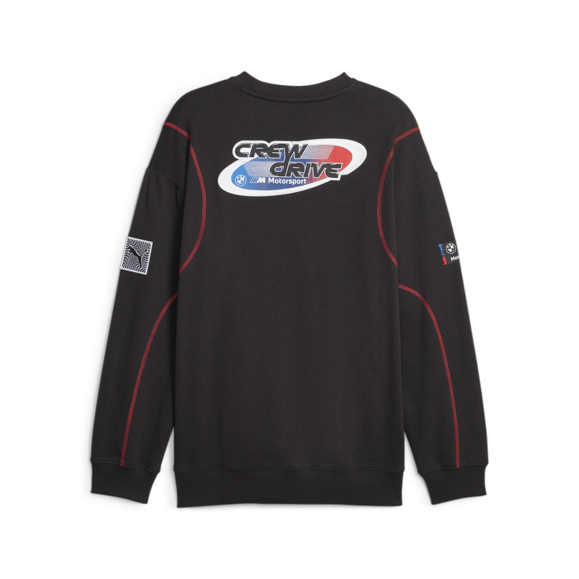 Men's PUMA BMW M Motorsport Garage Crew Sweatshirt In Black, Size Large