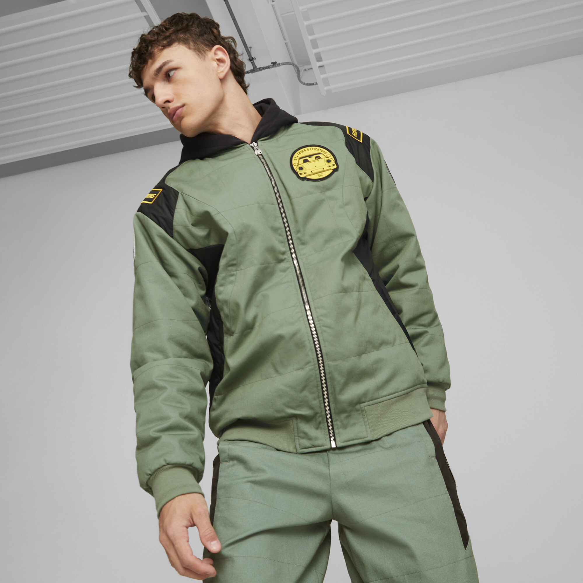 Porsche Legacy Garage Crew Men's Jacket, Green, Puma