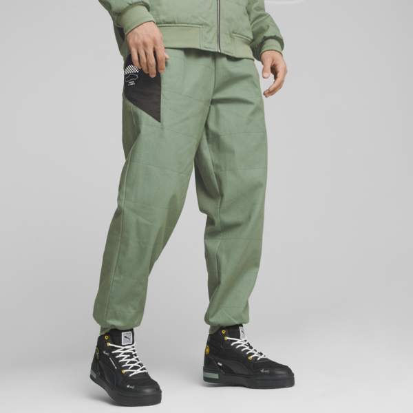 Porsche Legacy Garage Crew Men's Pants, Eucalyptus, large-ZAF
