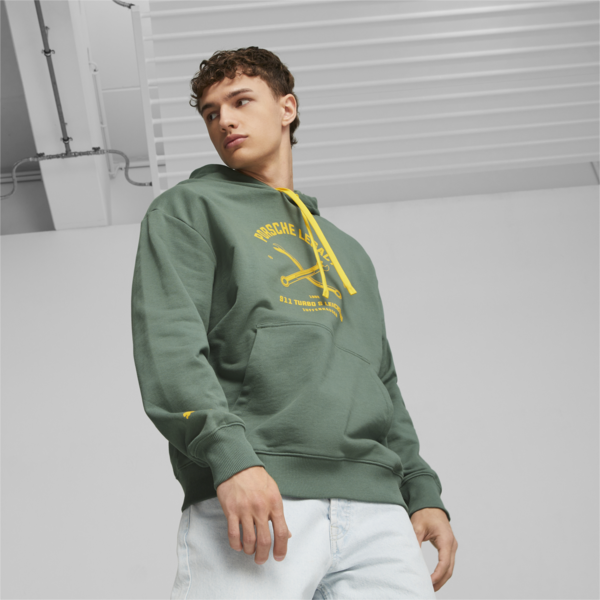 Porsche Legacy Garage Crew Men's Hoodie, Eucalyptus, large-ZAF