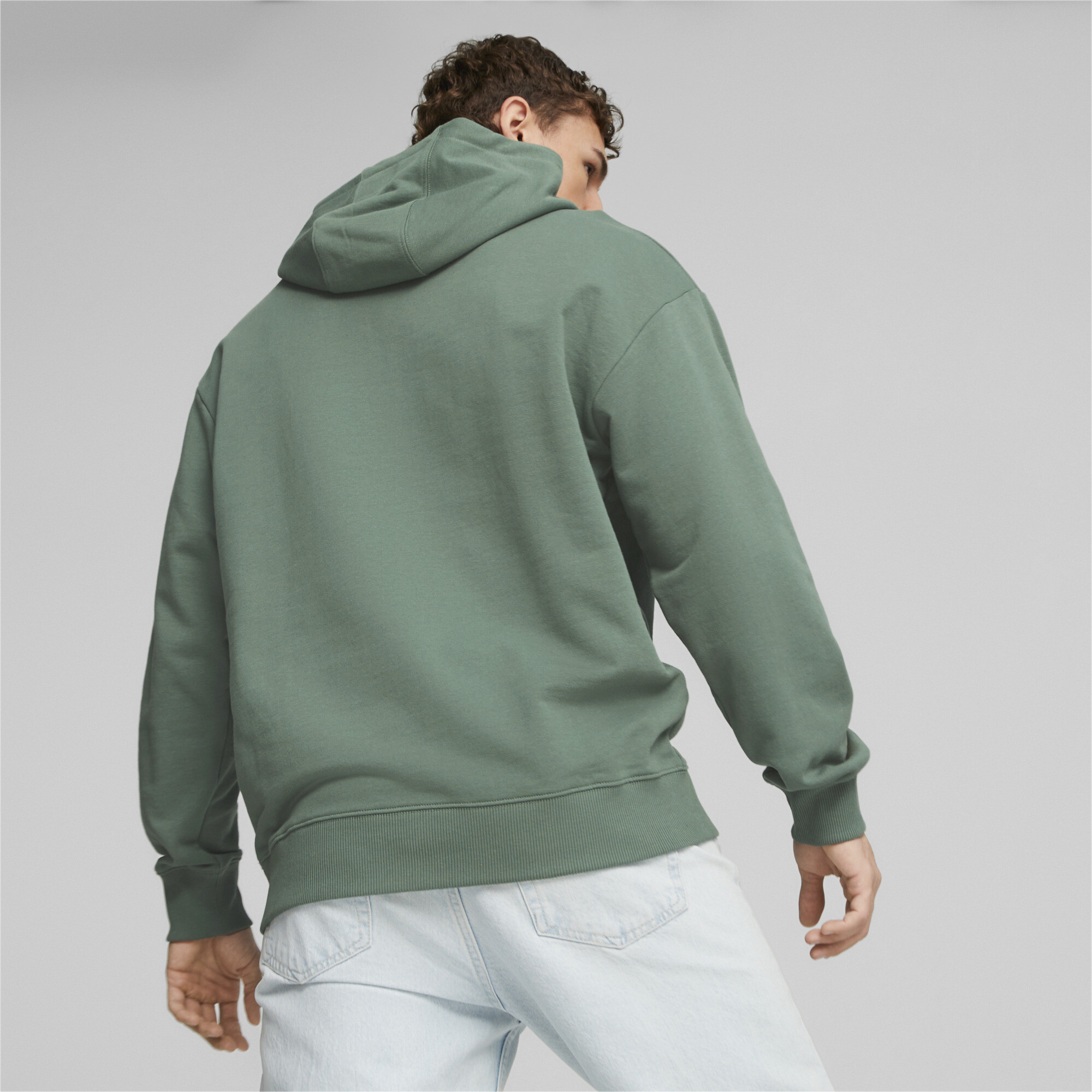 Men's PUMA Porsche Legacy Garage Crew Hoodie In Green, Size Medium