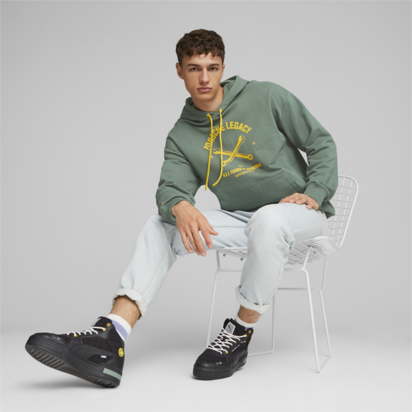 Porsche Legacy Garage Crew Men's Hoodie, Eucalyptus, large-ZAF