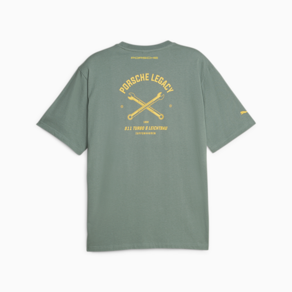 Porsche Legacy Garage Crew Men's Tee, Eucalyptus, large-ZAF