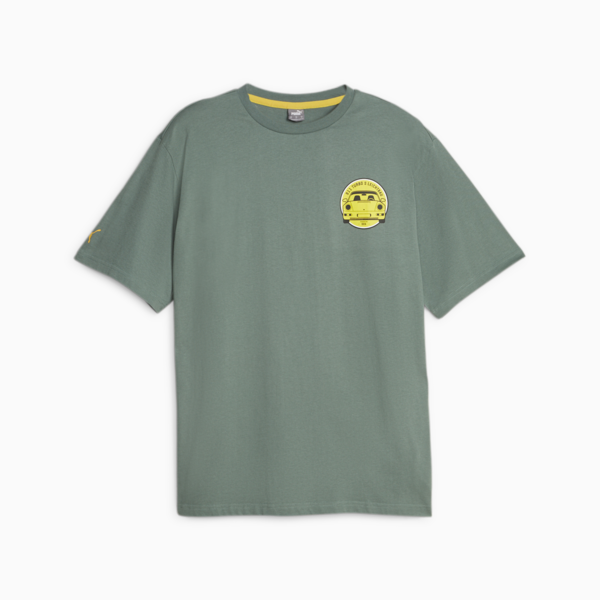 Porsche Legacy Garage Crew Men's Tee, Eucalyptus, large-ZAF