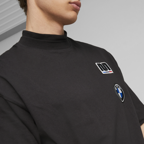BMW M Motorsport Garage Crew Men's Tee, PUMA Black, large-ZAF