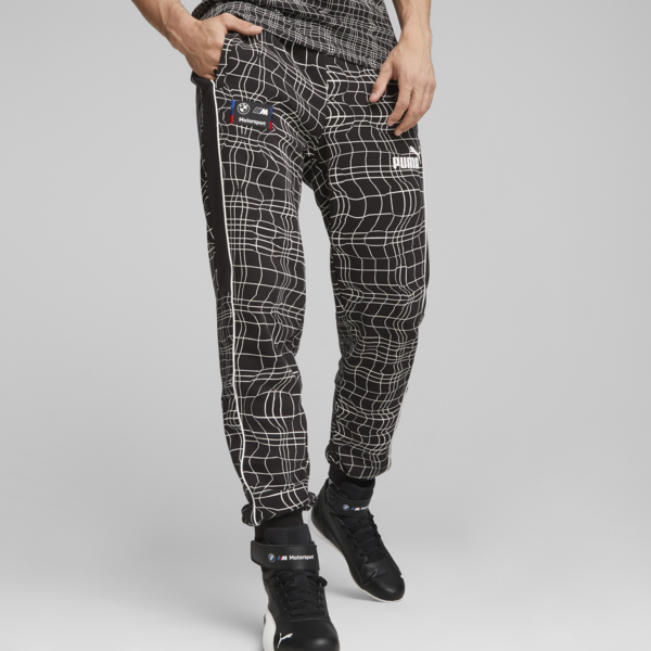 BMW M Motorsport Camo SDS Men's Sweatpants, PUMA Black-AOP, large-ZAF