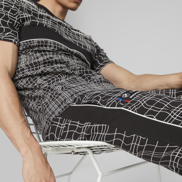 BMW M Motorsport Camo SDS Men's Sweatpants, PUMA Black-AOP, large-ZAF