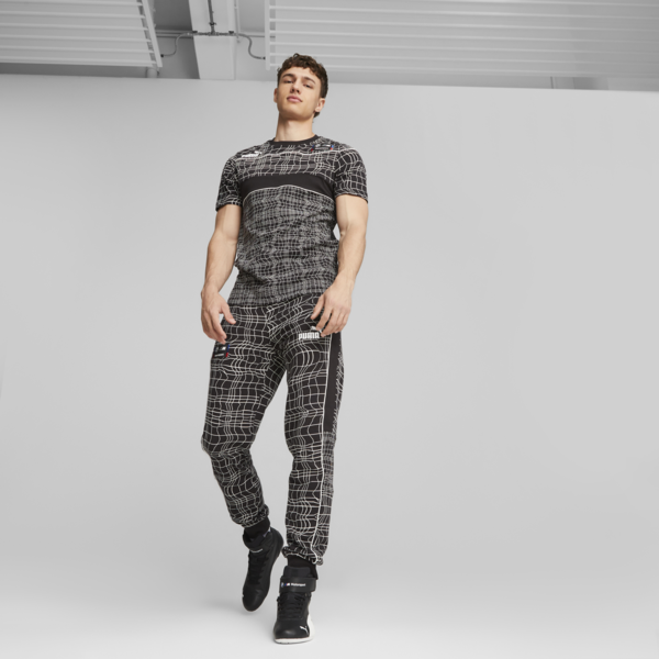 BMW M Motorsport Camo SDS Men's Sweatpants, PUMA Black-AOP, large-ZAF