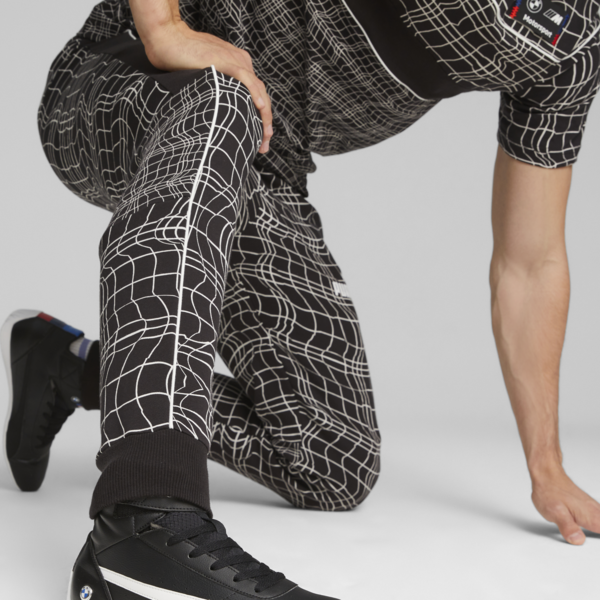 BMW M Motorsport Camo SDS Men's Sweatpants, PUMA Black-AOP, large-ZAF