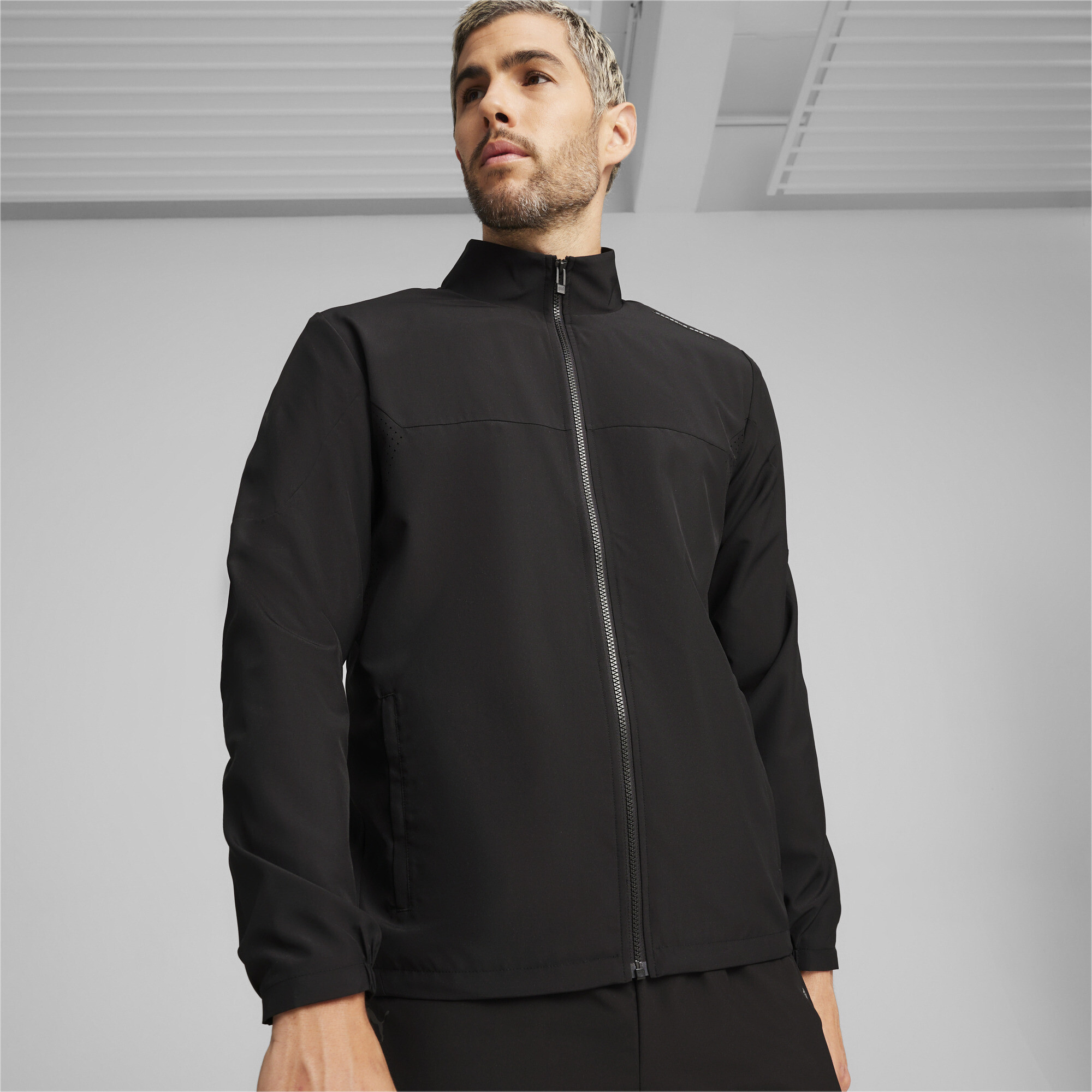 DIESEL Zip Design Nylon Jacket テック Men's Nylon bomber with maxi pockets | Black | Diesel