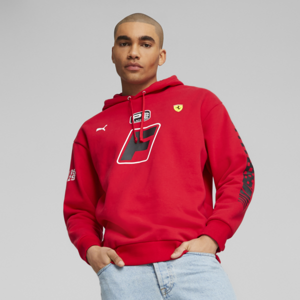 Scuderia Ferrari Race Garage Crew Men's Hoodie, Rosso Corsa, large-ZAF