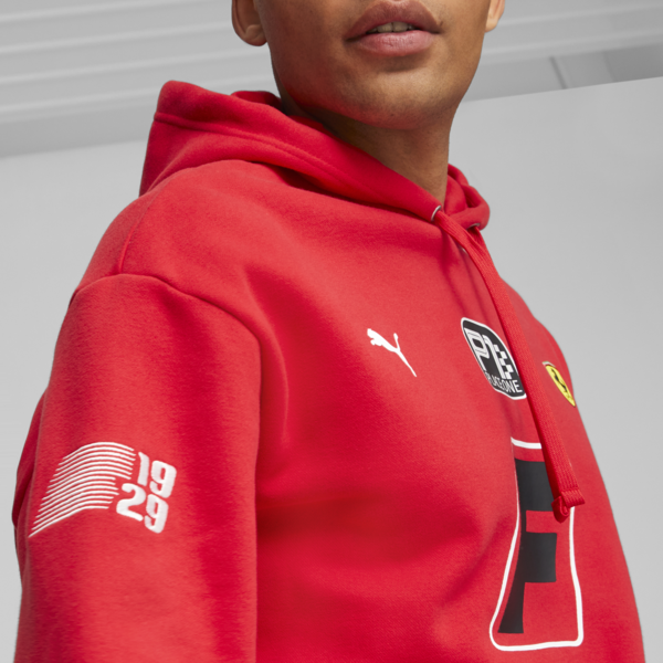 Scuderia Ferrari Race Garage Crew Men's Hoodie, Rosso Corsa, large-ZAF