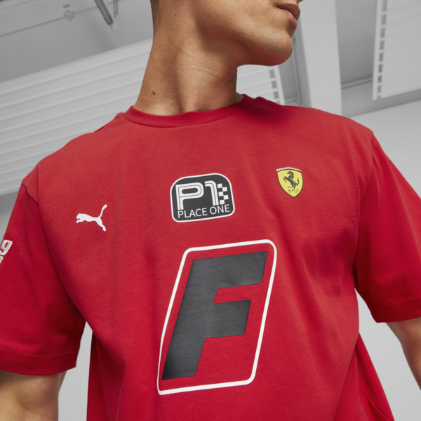 Scuderia Ferrari Race Garage Crew Men's Tee, Rosso Corsa, large-ZAF