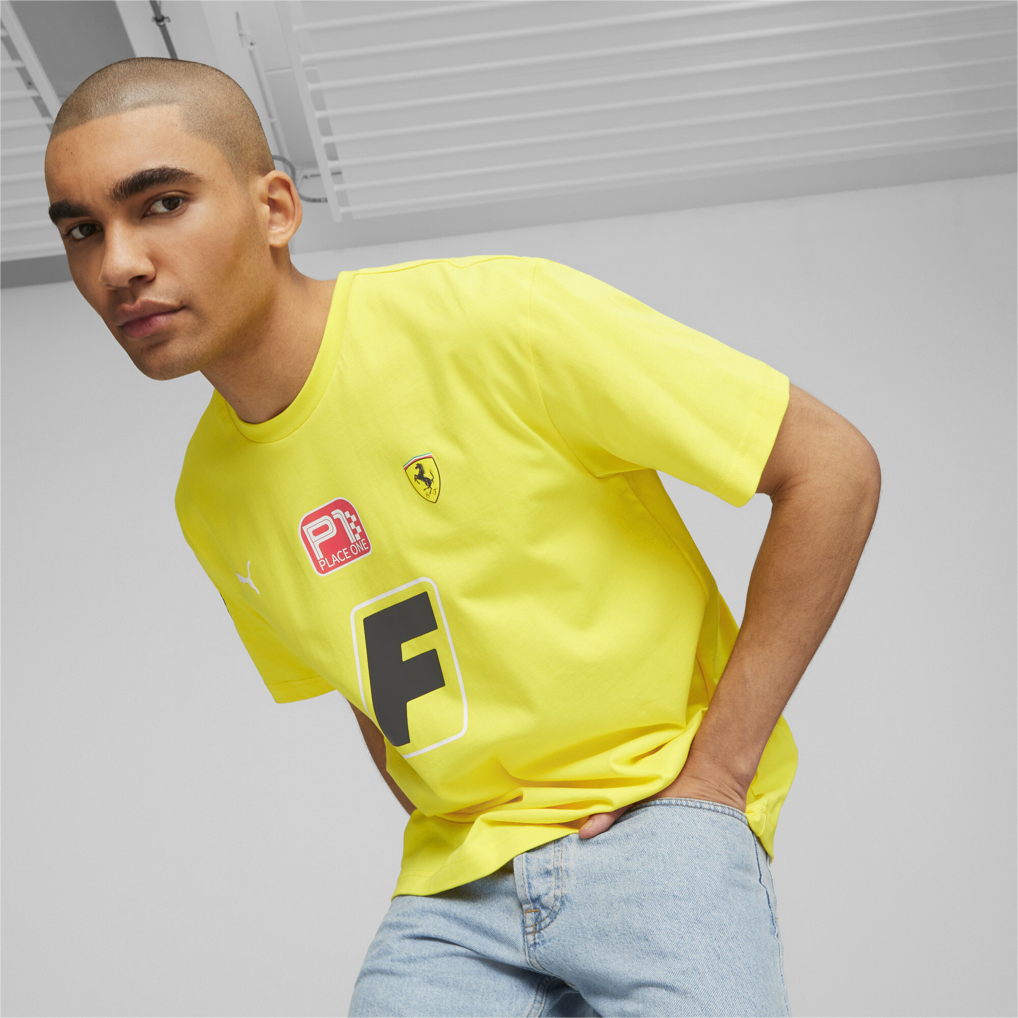 Ferrari yellow shirt cheap